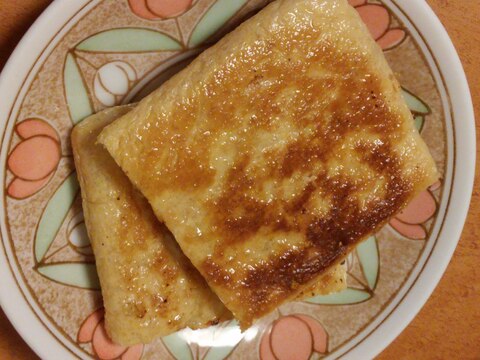 簡単アレンジ☆油揚げで☆タラモサラダ包み焼き